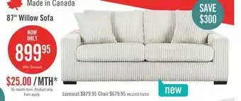 The Brick Willow 87 Light Grey Fabric Sofa with Track Arms and Reversible Seat and Back Cushions offer