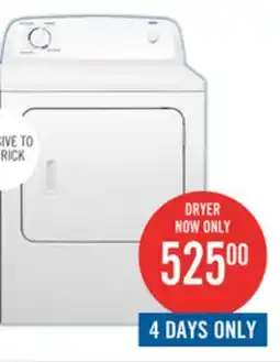 The Brick Inglis 6.5 Cu. Ft. Electric Dryer - White - YIED4671EW offer