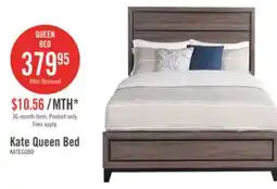 The Brick Kate Panel Bed with Headboard & Frame, Grey/Brown - Queen Size offer