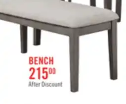 The Brick Krew Dining Bench with Polyester Fabric, 48W - Grey offer