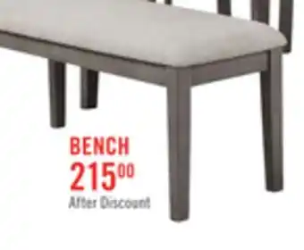 The Brick Krew Dining Bench with Polyester Fabric, 48W - Grey offer