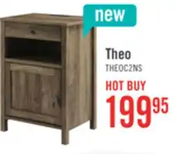 The Brick Theo Bedside 1-Drawer Nightstand with Storage Cabinet, 18W x 25.75H - Brown offer