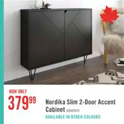 The Brick Nordika Slim 2-Door Accent Cabinet - Black offer