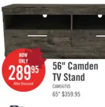 The Brick Camden 56 TV Stand with Storage and Cable Management for TVs up to 60 - Alabaster Oak offer