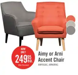 The Brick Aimy 28 Linen Look Fabric Accent Chair with Cylindrical Wood Legs - Dark Grey offer