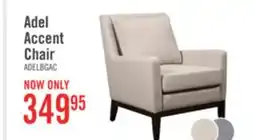 The Brick Adel 28.5 Linen-Look Fabric Accent Chair with Wood Base - Beige offer