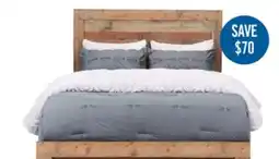 The Brick Mojave Panel Bed with Headboard & Frame, Rustic, Brown - Queen Size offer