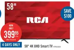 The Brick RCA 58 4K Roku Smart TV offer