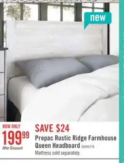 The Brick Prepac Rustic Ridge Farmhouse Queen Headboard - Washed White offer