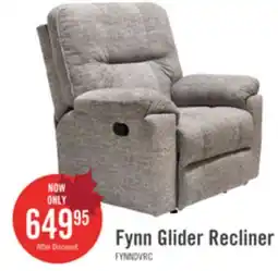 The Brick Made in Canada Fynn 40 Chenille Fabric Glider Reclining Chair - Dove Grey offer