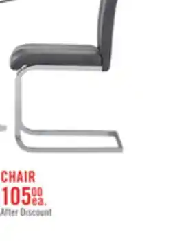 The Brick Jaye Dining Chair with Vegan-Leather Fabric, Metal - Grey offer