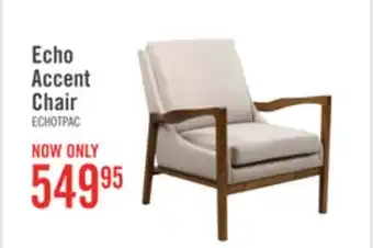 The Brick Echo 27.95 Fabric Accent Chair with Wood Arms and Legs - Beige offer