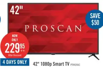 The Brick Proscan 42 1080p LED HDR 60Hz Roku Smart TV (PTR4266) offer