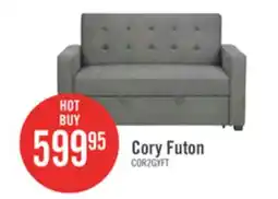 The Brick Cory 59 Velvet Fabric Klik Klak Futon with Tufting - Grey offer