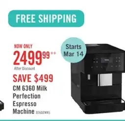 The Brick Miele CM 6360 Milk Perfection Obsidian Black With Clean Steel Metallic Finish Espresso Machine offer