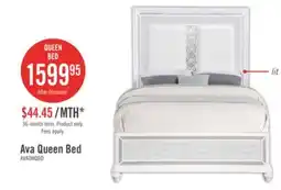 The Brick Ava Panel Bed with Headboard & Frame, LED, Glam, White - Queen Size offer