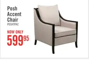 The Brick Posh 28.14 Fabric Accent Chair with Removable Back and Seat Cushions and Wood Legs - Beige offer