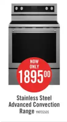 The Brick KitchenAid 6.4 Cu. Ft. Electric Range with AquaLift and Self-Clean - Stainless Steel - YKFEG500ESS offer