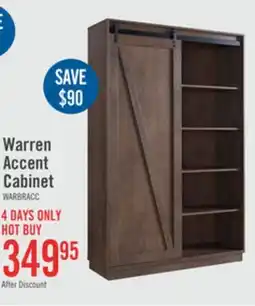 The Brick Warren 47.25 Accent Storage Cabinet with Sliding Barn-style Door - Walnut Oak offer