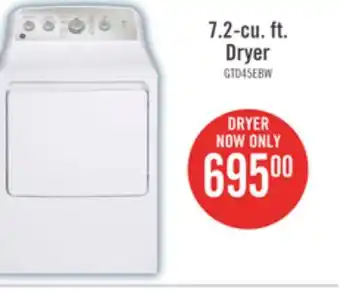 The Brick GE 7.2 Cu. Ft. Electric Dryer with SaniFresh Cycle - GTD45EBMRWS offer