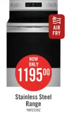 The Brick Whirlpool 5.3 Cu. Ft. Electric Range with No Preheat Air Fry - Stainless Steel - YWFES5030RZ offer