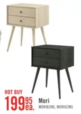 The Brick Mori Bedside 2-Drawer Nightstand, 18W x 25.75H - Black offer