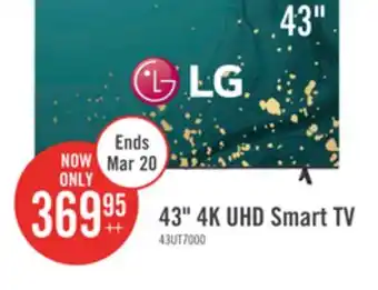 The Brick LG 43 4K UHD HDR10 Pro HGiG webOS Smart TV (43UT7000PUA) offer