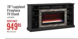 The Brick Lappland 70 Electric Fireplace TV Stand with Storage and Cable Management for TVs up to 80- Black offer