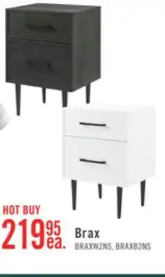 The Brick Brax Bedside 2-Drawer Nightstand, 18W x 25.75H - White offer