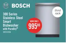 The Brick Bosch 300 Series Smart Dishwasher with PureDry and Third Rack - SHE53C85N offer