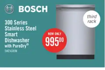 The Brick Bosch 300 Series Smart Dishwasher with PureDry and Third Rack - SHE53C85N offer