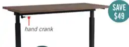 The Brick Novah 47.25 Height-Adjustable Office Desk - Brown offer