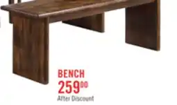 The Brick Vale Dining Bench, Wood, 58W - Brown offer