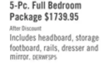 The Brick Derekson 5pc Bedroom Set with Storage Bed, Dresser & Mirror, Rustic White - Full Size offer