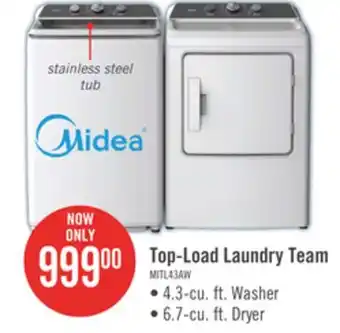 The Brick Midea 4.3 Cu. Ft. Top-Load Washer and 6.7 Cu. Ft. Electric Dryer - White offer