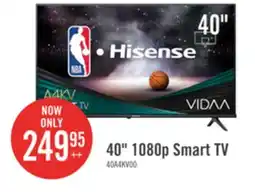 The Brick HISENSE 40 1080p HD Full Array LCD 60Hz VIDAA Smart TV (40A4KV) offer