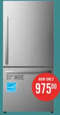 The Brick Hisense 27.7 14.7 Cu. Ft. Bottom-Mount Refrigerator - Titanium - RB15A2CSE offer