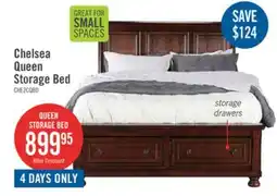 The Brick Chelsea Platform Storage Bed with Headboard & Frame, Cherry Brown - Queen Size offer