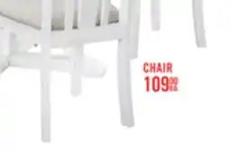 The Brick Brook Dining Chair with Polyester Fabric - White/Grey offer