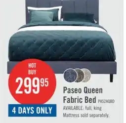 The Brick Paseo Upholstered Platform Bed in Navy Fabric - Queen Size offer