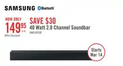 The Brick SAMSUNG 2.0 CH Dolby Digital 2.0 DTS 2.0 Soundbar with Built-In Subwoofer (HW-C400/ZC) offer