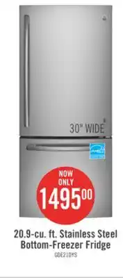 The Brick GE 30 20.9 Cu. Ft. Bottom-Mount Refrigerator - Stainless Steel Fingerprint Resistant - GDE21DYRKFS offer