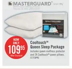 The Brick Masterguard Cooltouch Queen Mattress Protector with 2 Queen Pillows offer