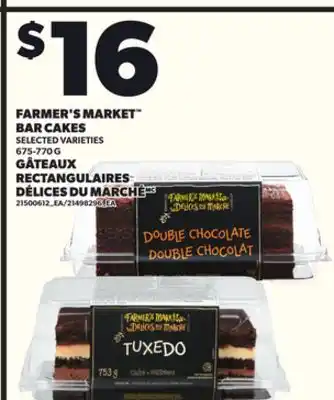 Independent City Market FARMER'S MARKET BAR CAKES, 675-770 G offer