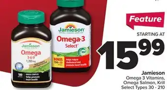 PharmaChoice Jamieson Omega 3 Vitamins, Omega Salmon, Krill offer