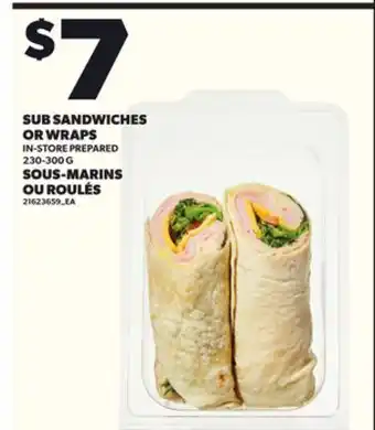 Independent City Market SUB SANDWICHES OR WRAPS, 230-300 G offer