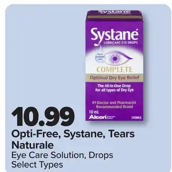 PharmaChoice Opti-Free, Systane, Tears Naturale Eye Care Solution, Drops offer