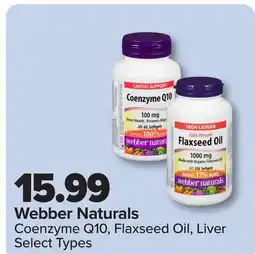 PharmaChoice Webber Naturals Coenzyme Q10, Flaxseed Oil, Liver offer