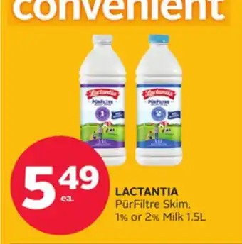 Rexall LACTANTIA PūrFiltre Skim, 1% or 2% Milk 1.5L offer