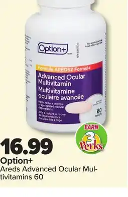 PharmaChoice Option+ Areds Advanced Ocular Multivitamins offer